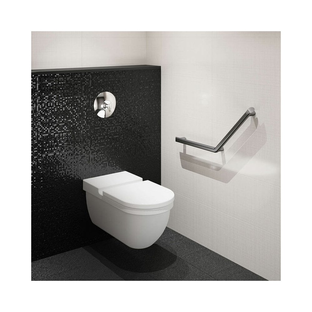 511982 Be-Line 135° Angled Ø35mm 400x400 Aluminium Grab Bar