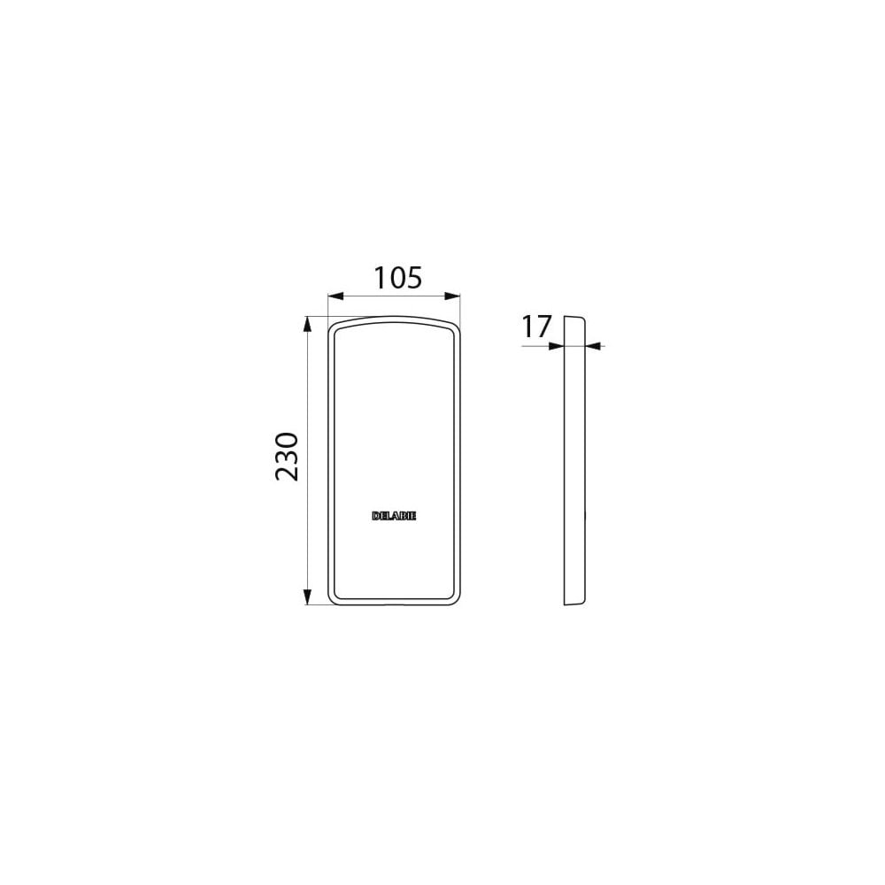 511950 DELABIE Be-Line® Wall Mounted Cover Plate for Drop Down Rail