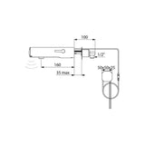 493400 / 493406 DELABIE TEMPOMATIC Wall Mounted 160mm Electronic Mixer Tap