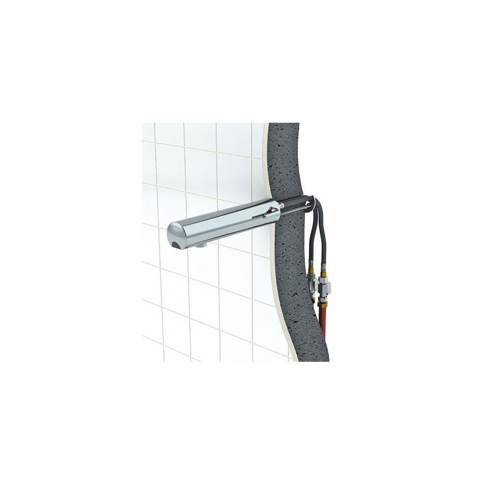 493410 / 493416 DELABIE TEMPOMATIC Wall Mounted F3/8" 130mm Electronic Mixer Tap