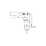 493410 / 493416 DELABIE TEMPOMATIC Wall Mounted F3/8" 130mm Electronic Mixer Tap