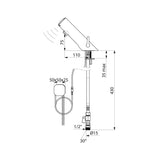 49000015 DELABIE TEMPOMATIC Recessed Mains Supplied Deck Mounted Mixer Tap