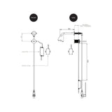Wall mounted WRAS IR Sensor Tap 150mm TSL.884