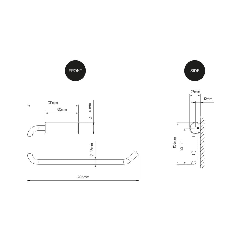 Stainless Steel Double Toilet Roll Holder with a Concealed Fixing TSL.46