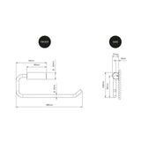 Stainless Steel Double Toilet Roll Holder with a Concealed Fixing TSL.46