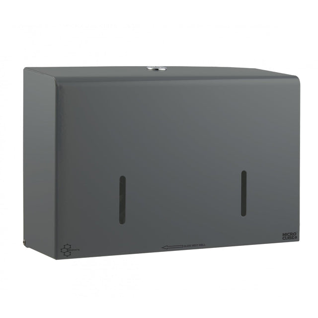 Vivo Graphite Series 6" Twin Micro Jumbo Toilet Roll Dispenser