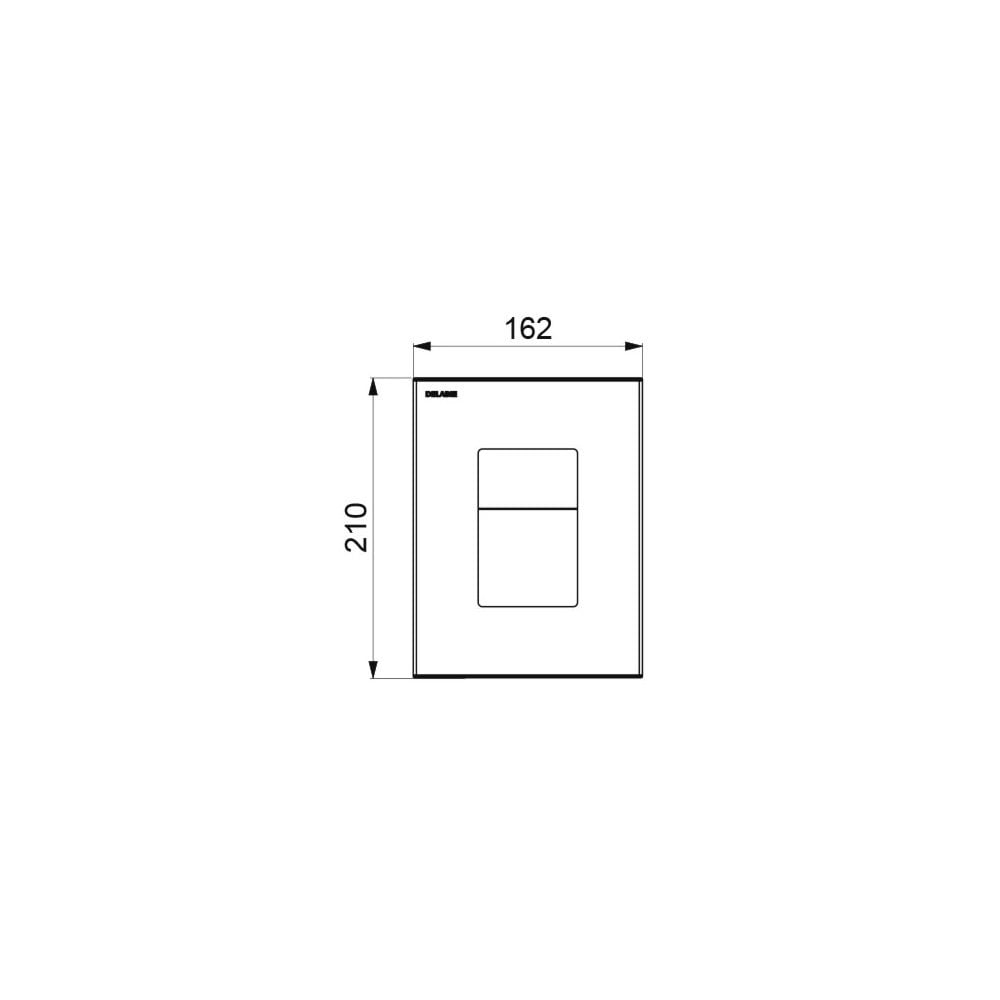 763000 DELABIE TEMPOFLUX 3 Rectangular Direct Flush System Control Plate for WCs