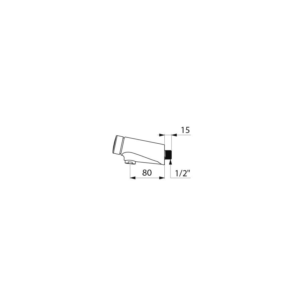 741000 DELABIE TEMPOSOFT Wall Mounted 80mm time flow tap