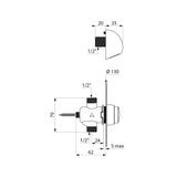 749429 TEMPOSOFT 2 Recessed Time Flow Shower Kit