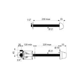 796209 TEMPOMIX Time Flow Shower Kit for Cross Wall Installation