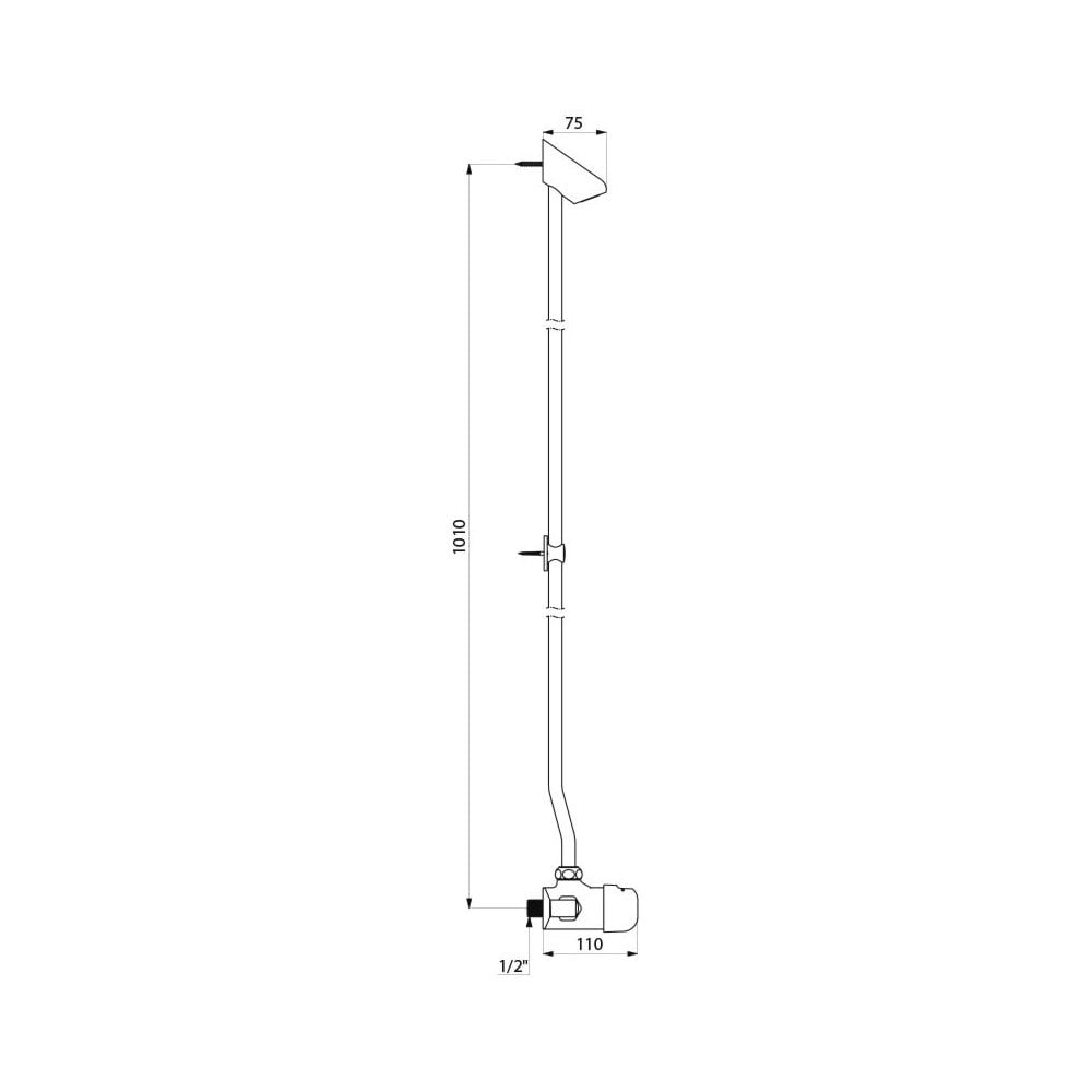 790008 TEMPOMIX Wall Mounted Time Flow Shower Kit for Exposed Installation