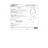 AI0090 Mediclinics Medinox Series AISI 304 Stainless Steel Square Towel Ring