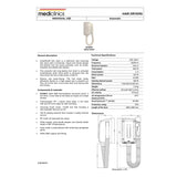 Mediclinics Bathroom Hair Dryer with Hose IP23