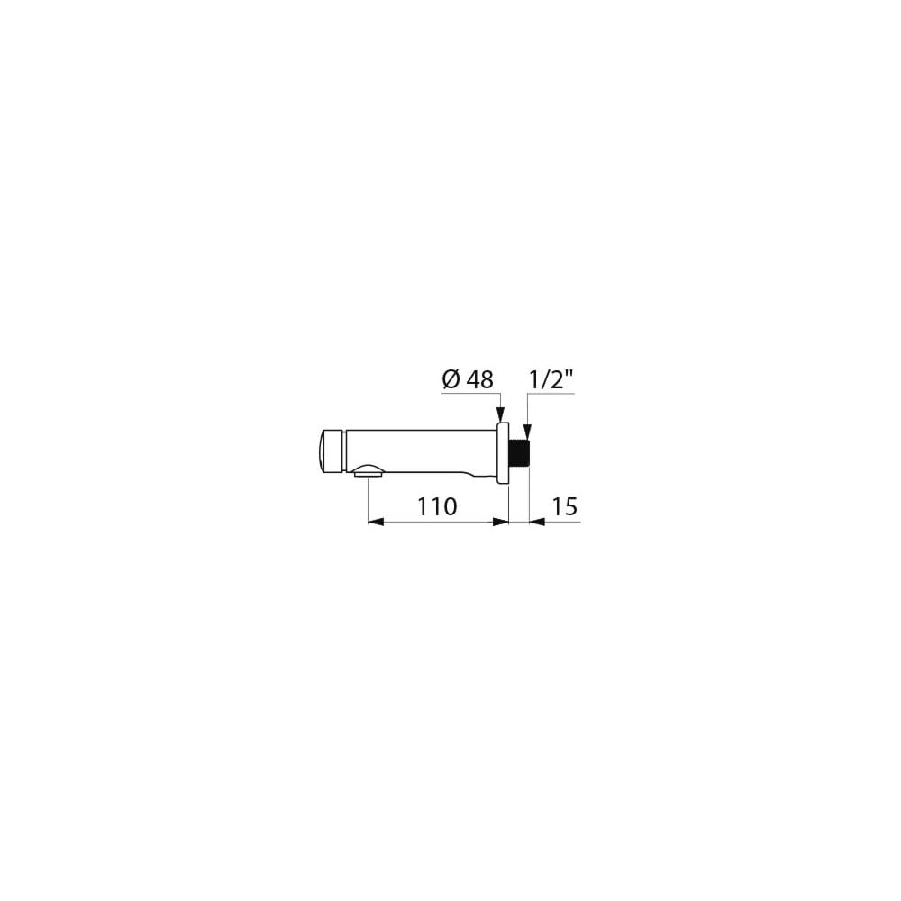 741500 DELABIE TEMPOSOFT 2 Wall Mounted Soft Touch Time Flow Tap