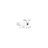 741500 DELABIE TEMPOSOFT 2 Wall Mounted Soft Touch Time Flow Tap