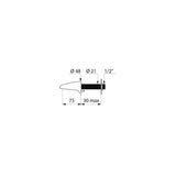 942040 DELABIE Cross Wall Solid Brass Fixed Spout