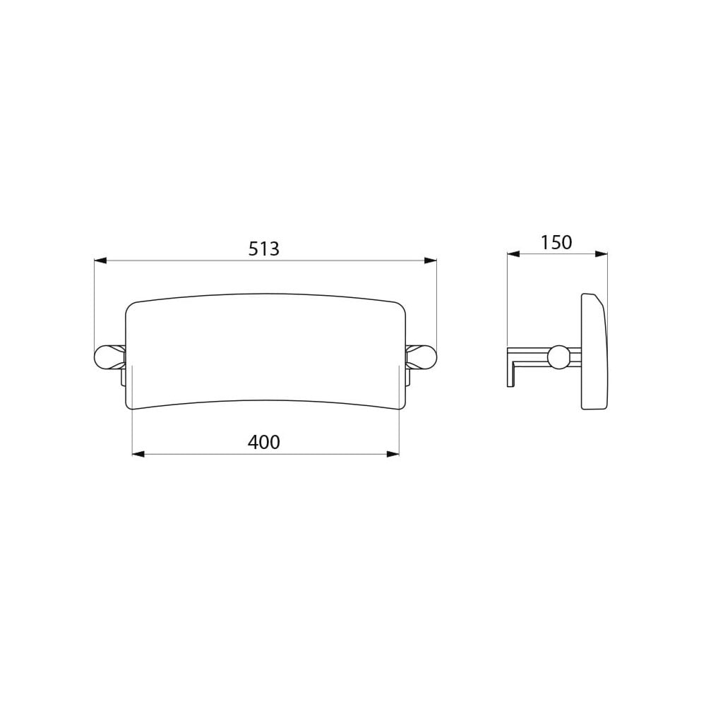 Be-Line® comfort backrest for WCs 511928