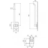 Doc M Hinged Drop-Down Grab Bar Ø38mm (right hand) TSL.GR45