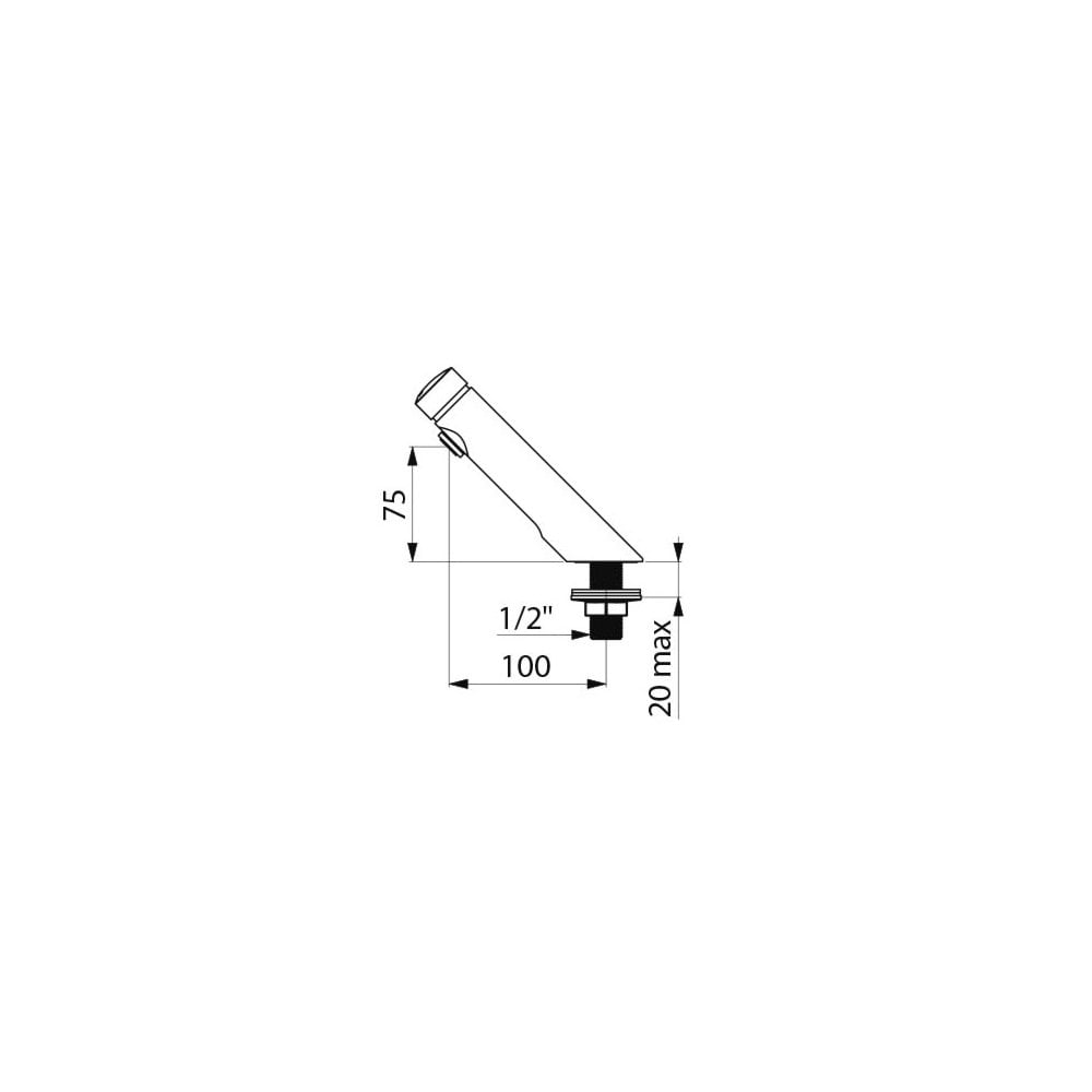 740500 DELABIE TEMPOSOFT 2 100mm Time Flow Basin Tap