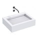 The Monolith S, M or L Series Wall Mounted Wash Basin L.600mm (300, 450 or 600mm Depth)