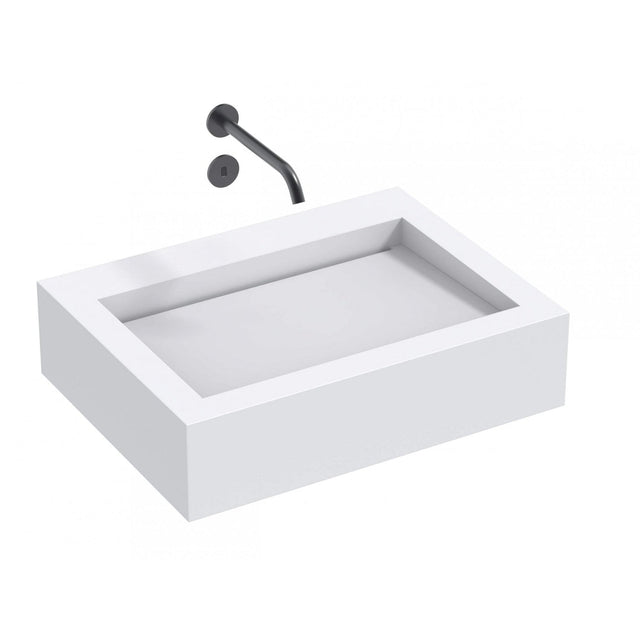The Monolith S, M or L Series Wall Mounted Wash Basin L.600mm (300, 450 or 600mm Depth)