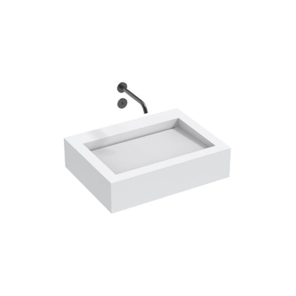 The Monolith S, M or L Series Wall Mounted Wash Basin L.600mm (300, 450 or 600mm Depth)
