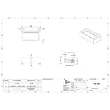 The Monolith S, M or L Series Wall Mounted Wash Basin L.600mm (300, 450 or 600mm Depth)