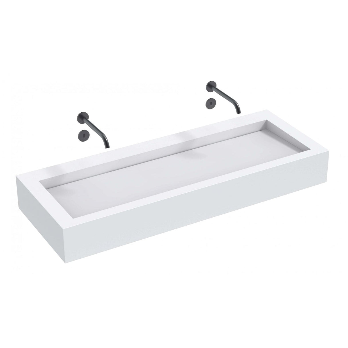The Monolith S, M or L Series Wall Mounted Wash Basin L.1200mm (300, 450 or 600mm Depth)