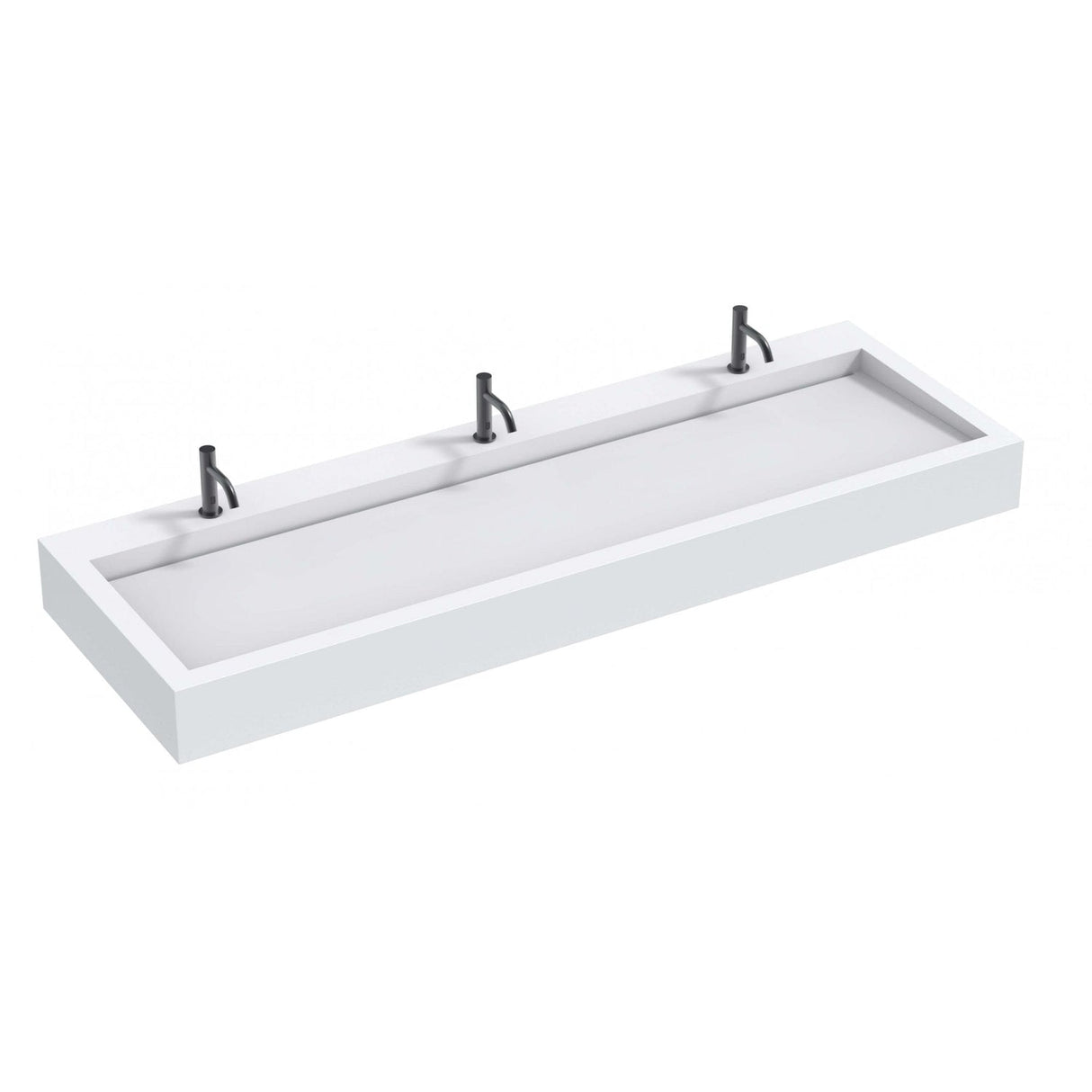 The Monolith S, M or L Series Wall Mounted Wash Basin L.1800mm (300, 450 or 600mm Depth)