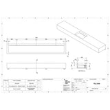 The Monolith S, M or L Series Wall Mounted Wash Basin L.1800mm (300, 450 or 600mm Depth)