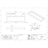 The Monolith S, M or L Series Wall Mounted Wash Basin L.1800mm (300, 450 or 600mm Depth)