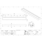 The Monolith S, M or L Series Wall Mounted Wash Basin L.2400mm (300, 450 or 600mm Depth)