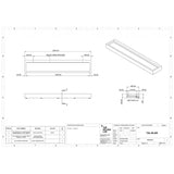 The Monolith S, M or L Series Wall Mounted Wash Basin L.2400mm (300, 450 or 600mm Depth)