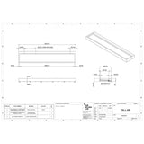 The Monolith S, M or L Series Wall Mounted Wash Basin L.3000mm (300, 450 or 600mm Depth)