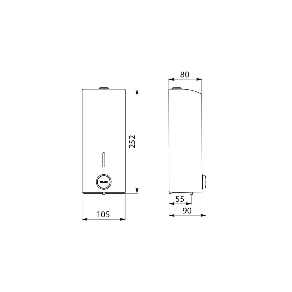 DELABIE 1000ml Wall Mounted Soft Touch Liquid Soap Dispenser