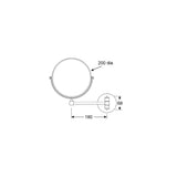 Wall Mounted Double Sided Single Arm Mirror Ø200mm