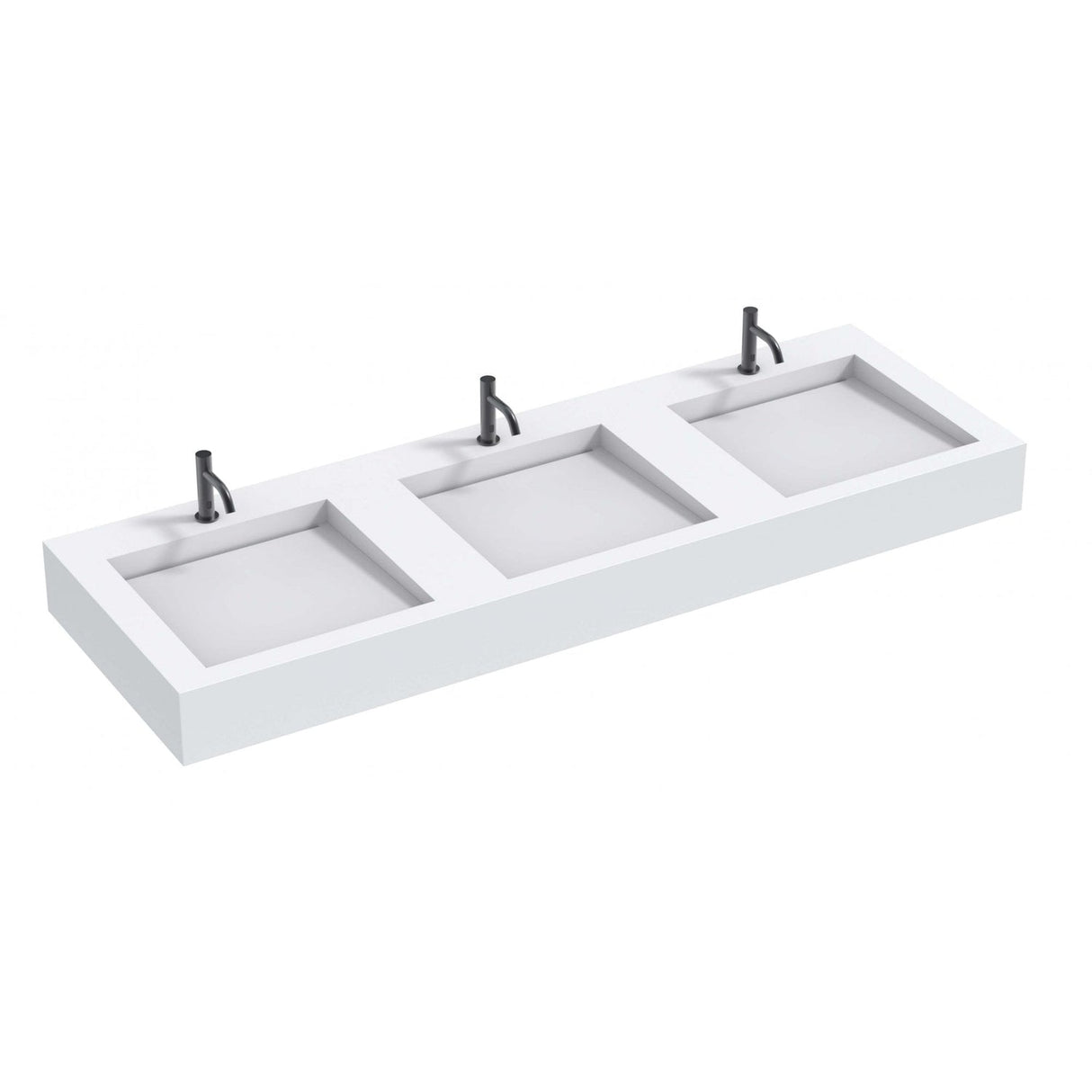 The Monolith M+ or L+ Series Wall Mounted Wash Basin L.1800mm (450 or 600mm Depth)