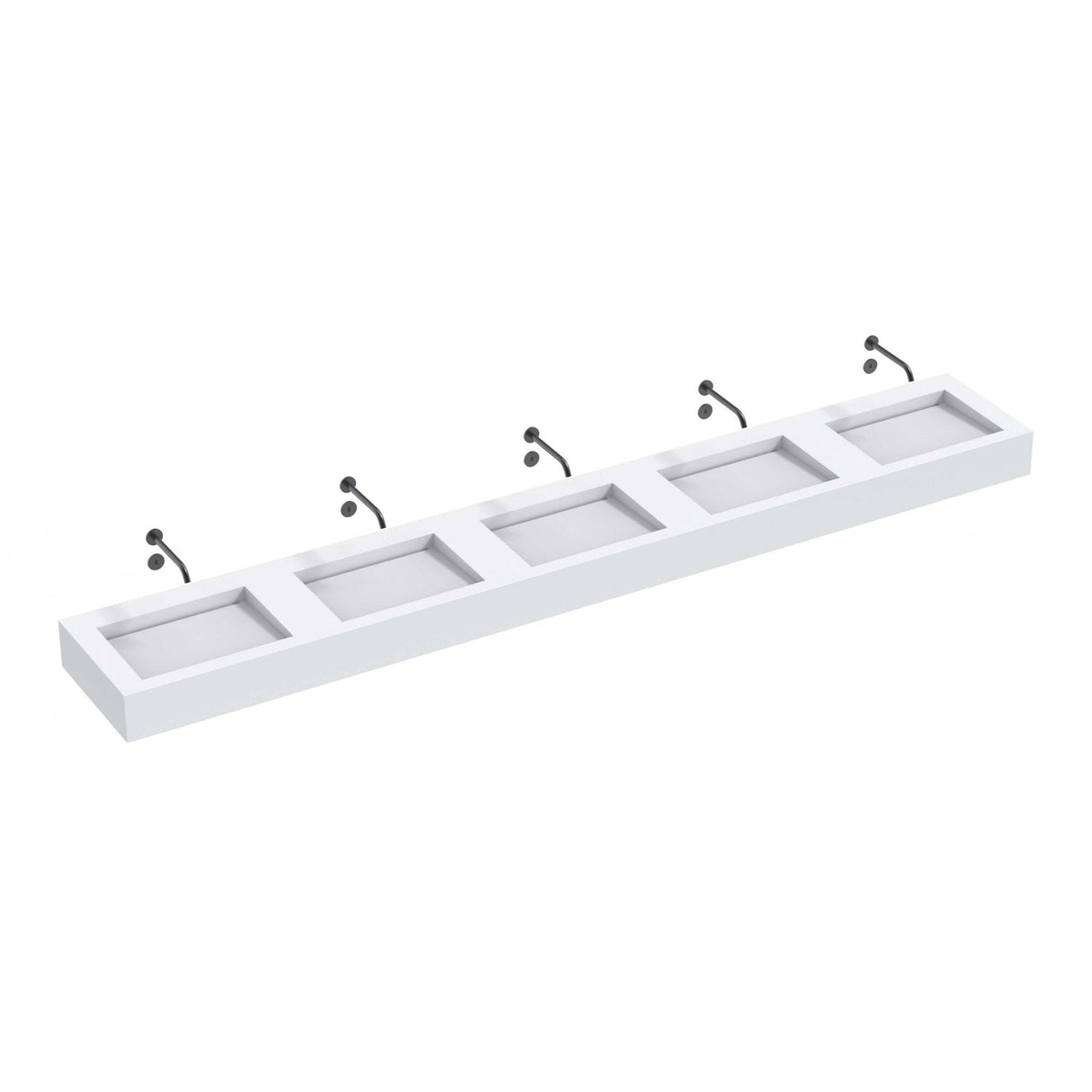 The Monolith M+ or L+ Series Wall Mounted Wash Basin L.3000mm (450 or 600mm Depth)