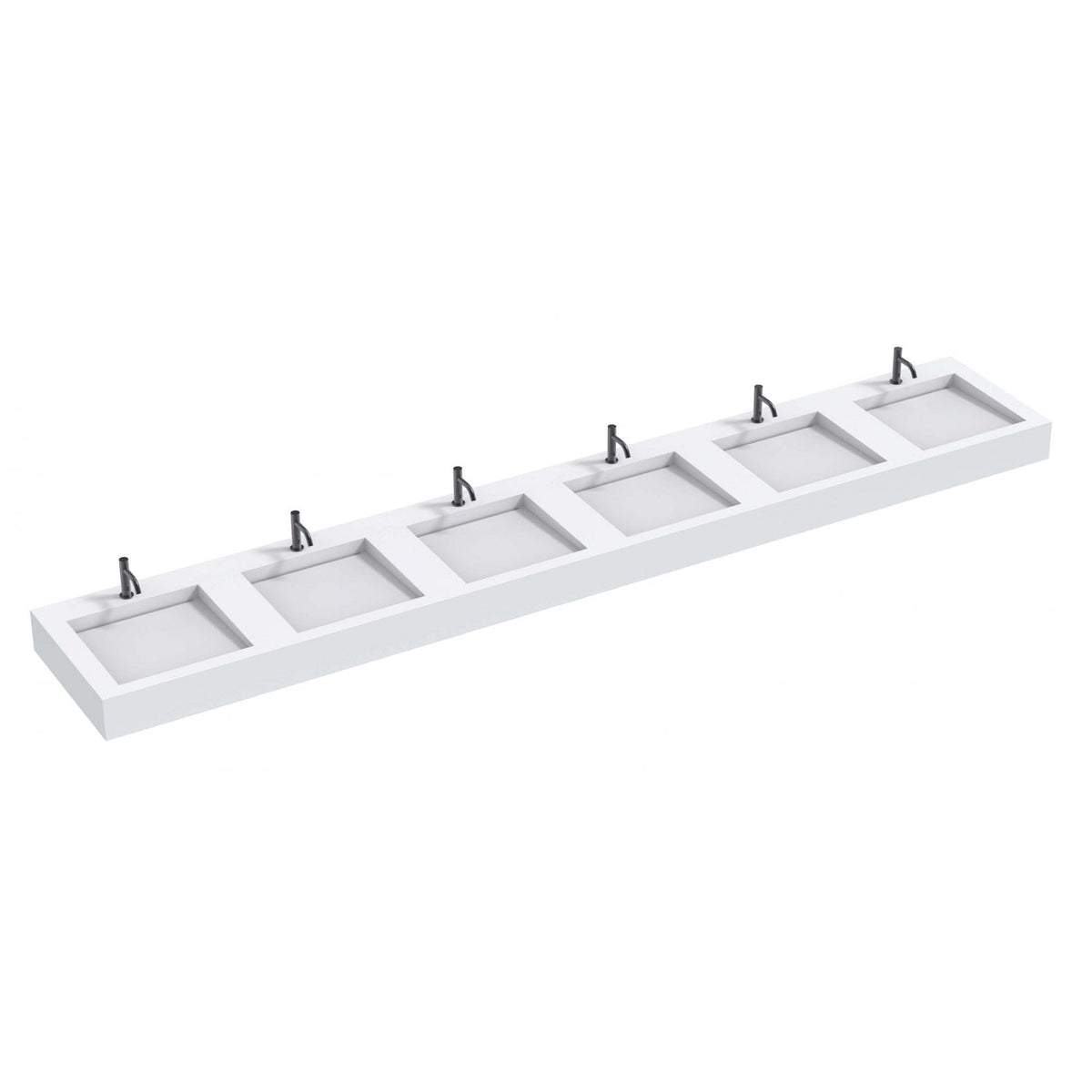 The Monolith M+ or L+ Series Wall Mounted Wash Basin L.3600mm (450 or 600mm Depth)