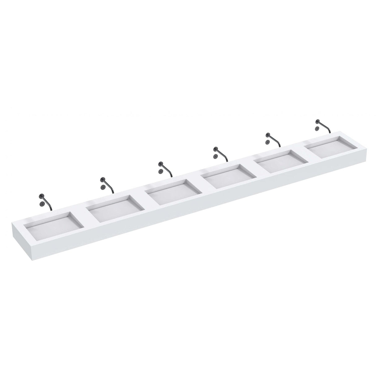 The Monolith M+ or L+ Series Wall Mounted Wash Basin L.3600mm (450 or 600mm Depth)