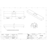 The Monolith S+ Series Wall Mounted Wash Basin With Large Vanity Area 1800x300