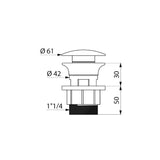 ON/OFF Waste With Stainless Steel Valve