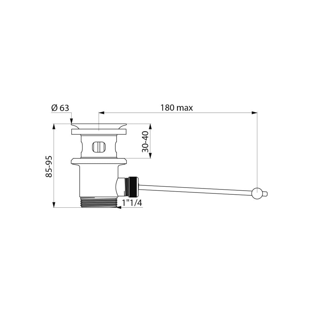Basin Waste with Valve