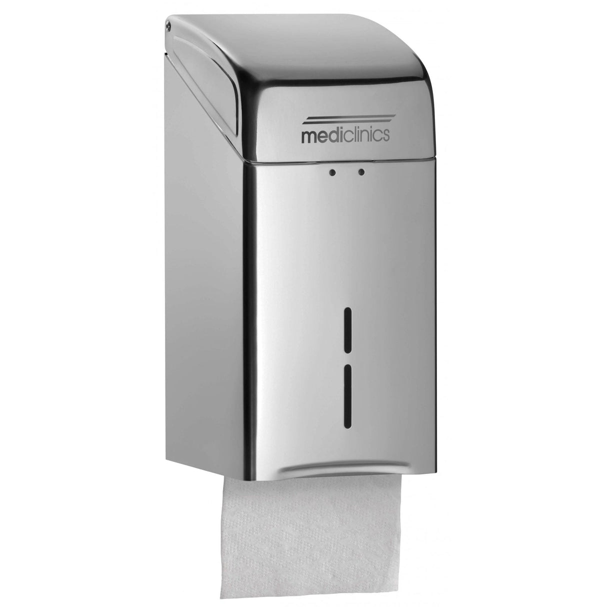 Mediclinics Wall Mounted Folded Toilet Tissue Vertical Dispenser