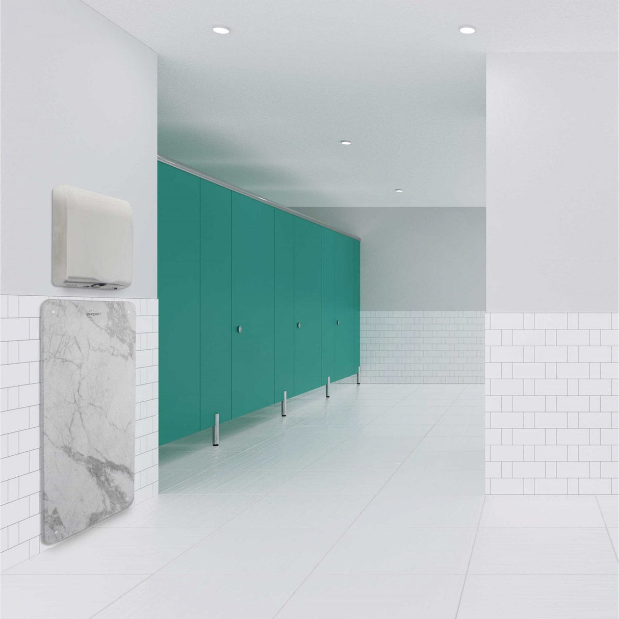 Hand Dryer Splash Back Wall Guard With evapor8 Technology (800 x 400mm)