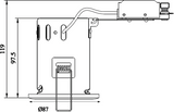 Alternate image of 230V IP65 GU10 IC Fire-Rated Shower Downlight - White