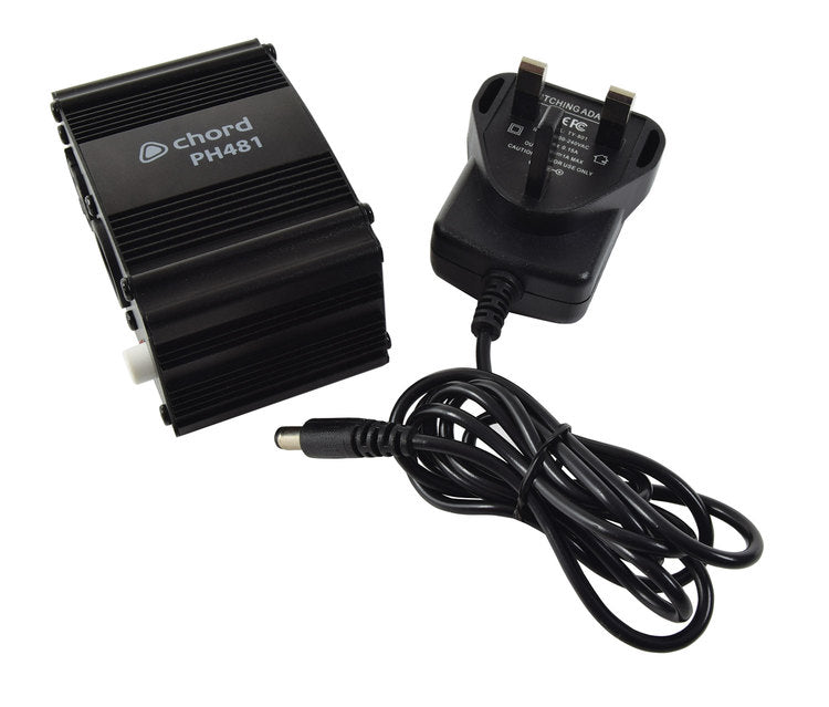 Chord: 173.481UK, Phantom Power Unit, 1-Channel, +48V, XLRF/XLRM, 5Vdc ...
