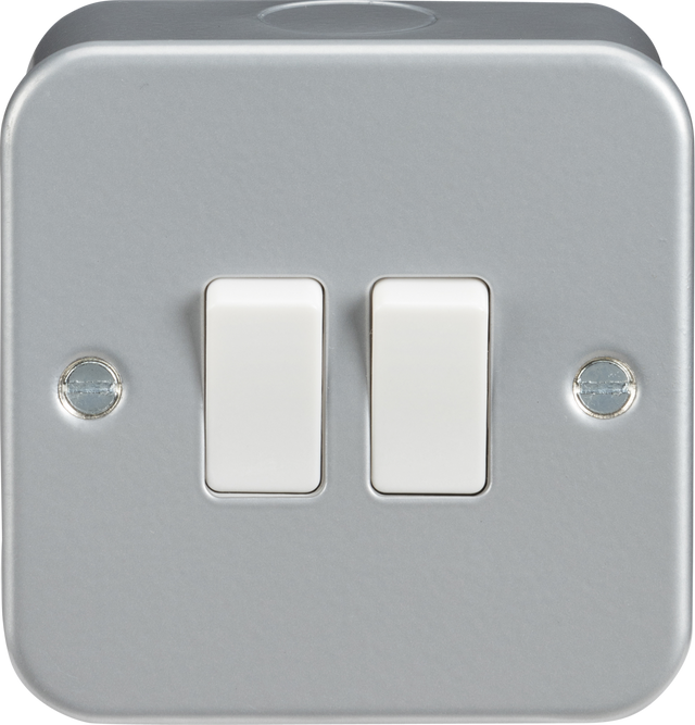 Metal Clad 10AX 2G 2 Way Switch - Heavy Duty