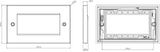 4G Modular Faceplate Side View - Brushed Chrome