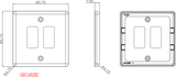 Knightsbridge 2G Grid Faceplate - Rounded Edge Brushed Chrome Image